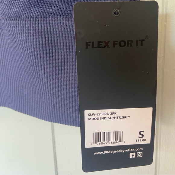 NWT Set of 2 - 90 Degree by Reflex Padded Workout Tops - Picture 5 of 6